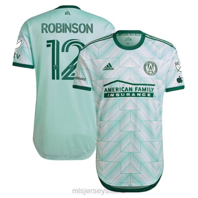 MLS Jerseys Maglia da giocatore autentica del kit Atlanta United FC Miles Robinson Adidas Mint 2023 The Forest uomini maglia ZB4R1147