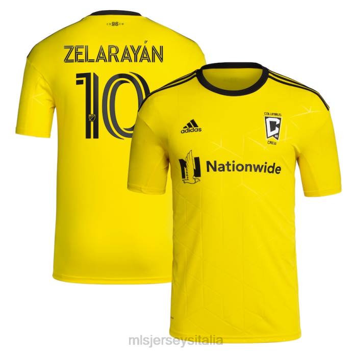 MLS Jerseys Maglia da giocatore replica del kit Columbus Crew Lucas Zelarayan adidas gialla 2022 Gold Standard uomini maglia ZB4R407