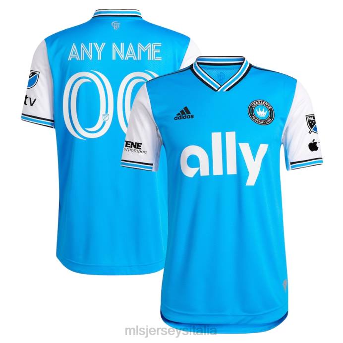 MLS Jerseys Charlotte FC adidas blu 2023 maglia personalizzata autentica appena coniata uomini maglia ZB4R1234