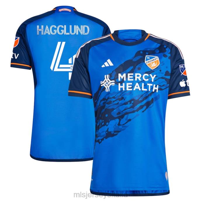 MLS Jerseys Maglia autentica del kit fiume adidas blu 2023 del FC Cincinnati Nick Hagglund uomini maglia ZB4R668