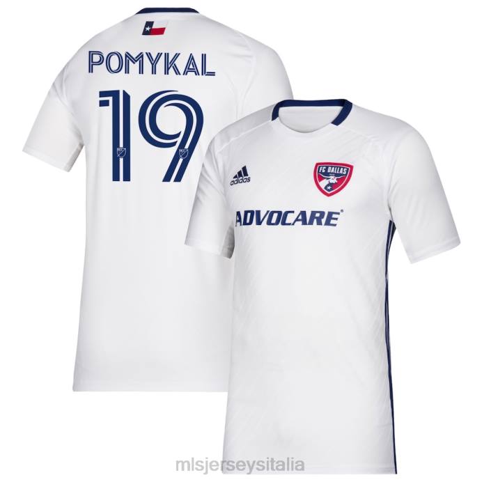 MLS Jerseys Maglia giocatore replica secondaria adidas bianca 2020 fc dallas paxton pomykal uomini maglia ZB4R1265