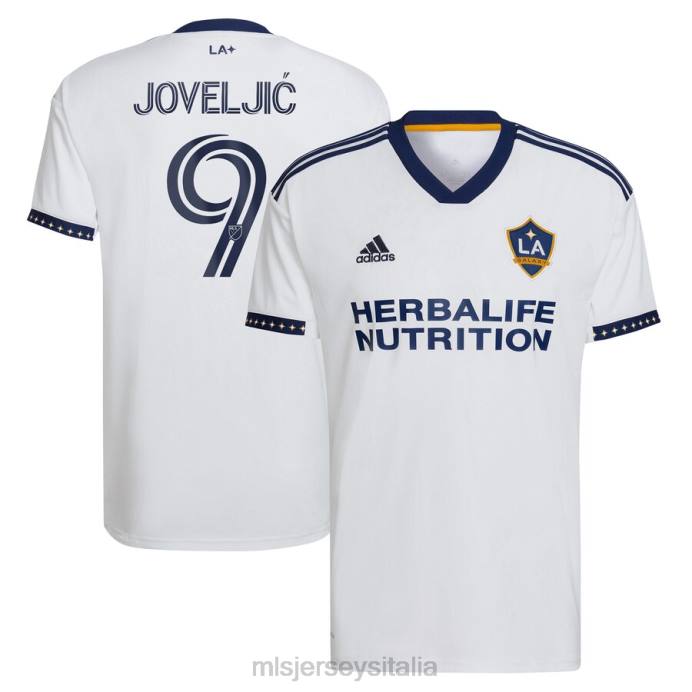 MLS Jerseys maglia replica kit adidas bianca 2023 city of dream la galaxy dejan joveljic uomini maglia ZB4R808