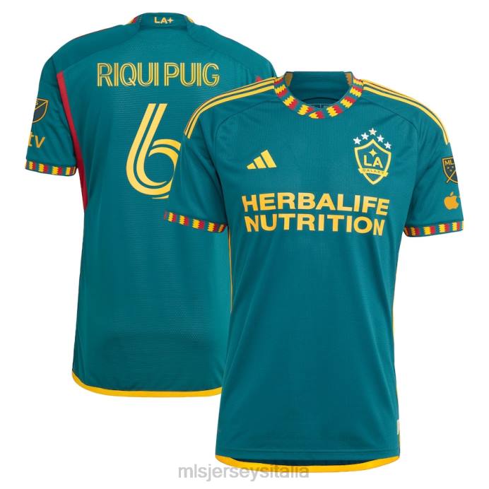 MLS Jerseys la galaxy riqui puig adidas verde 2023 la kit authentic player jersey uomini maglia ZB4R1240