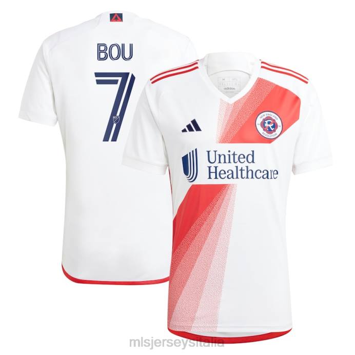 MLS Jerseys Maglia replica defiance bianca 2023 della rivoluzione della Nuova Inghilterra Gustavo Bou adidas bianca 2023 uomini maglia ZB4R738