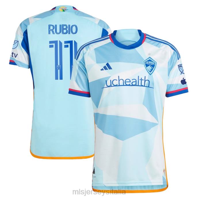 MLS Jerseys Maglia colorado rapids diego rubio adidas azzurro 2023 new day kit autentico uomini maglia ZB4R735