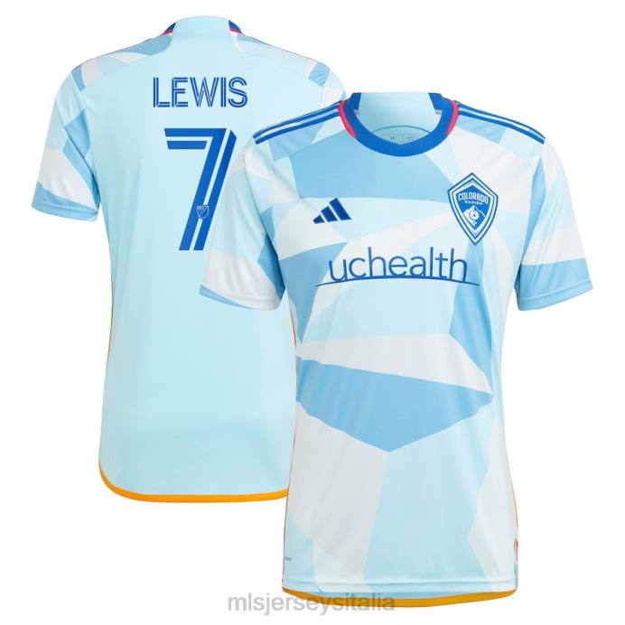 MLS Jerseys Maglia replica del kit del nuovo giorno adidas azzurro 2023 di Colorado Rapids Jonathan Lewis uomini maglia ZB4R935