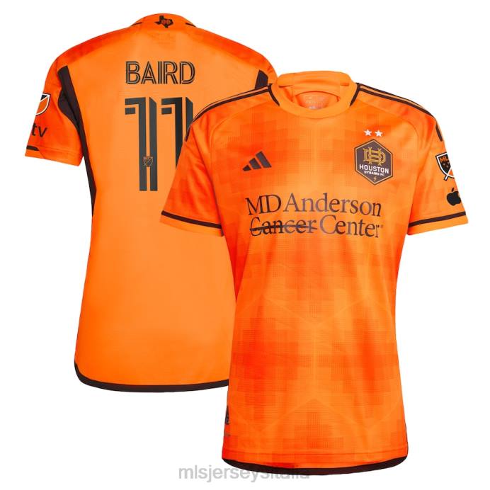 MLS Jerseys Houston Dynamo FC Corey Baird Adidas Orange 2023 El Sol Maglia autentica uomini maglia ZB4R1194