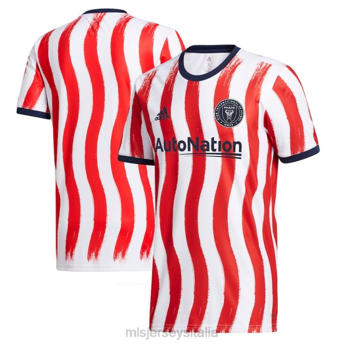 MLS Jerseys inter miami cf adidas bianco/rosso 2021/22 americana maglia pre-partita aeroready uomini maglia ZB4R534