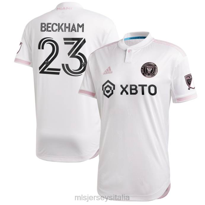 MLS Jerseys maglia inter miami cf david beckham adidas bianca 2020 primaria autentica uomini maglia ZB4R1485