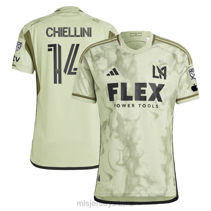 MLS Jerseys lafc giorgio chiellini adidas verde 2023 smokescreen maglia autentica giocatore uomini maglia ZB4R629