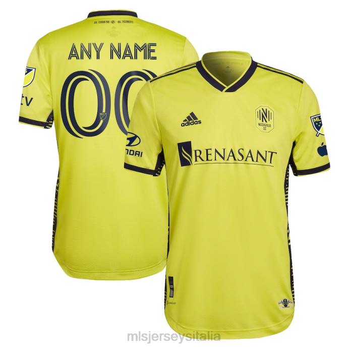 MLS Jerseys nashville sc adidas giallo 2023 la maglia personalizzata autentica del kit homecoming uomini maglia ZB4R191