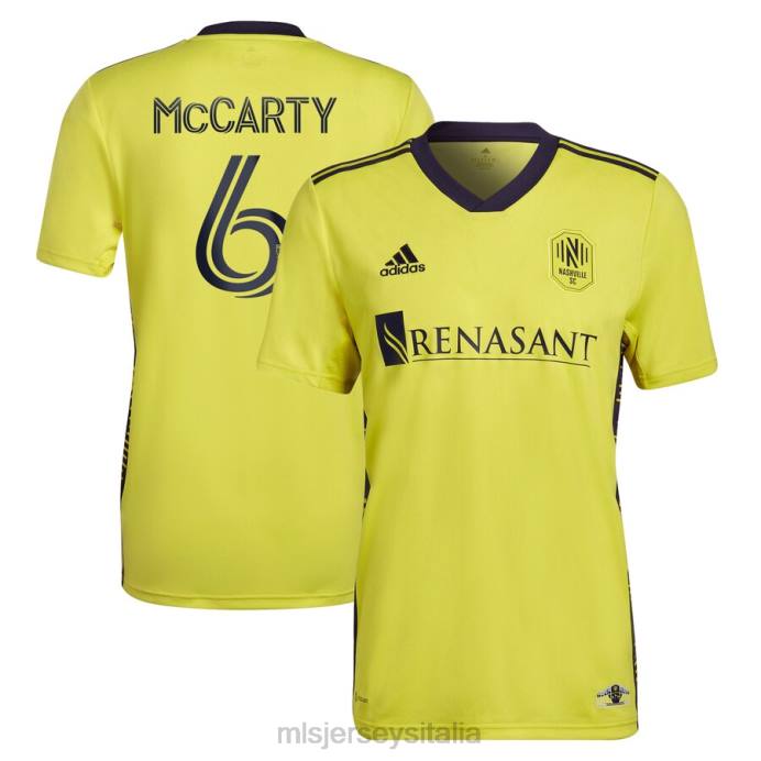 MLS Jerseys nashville sc dax mccarty adidas gialla 2022 la maglia del giocatore replica del kit homecoming uomini maglia ZB4R716