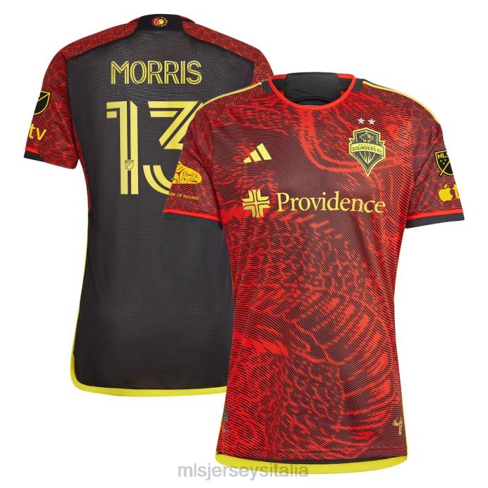 MLS Jerseys Seattle Sounders FC Jordan Morris adidas rossa 2023 la maglia autentica del kit Bruce Lee uomini maglia ZB4R46