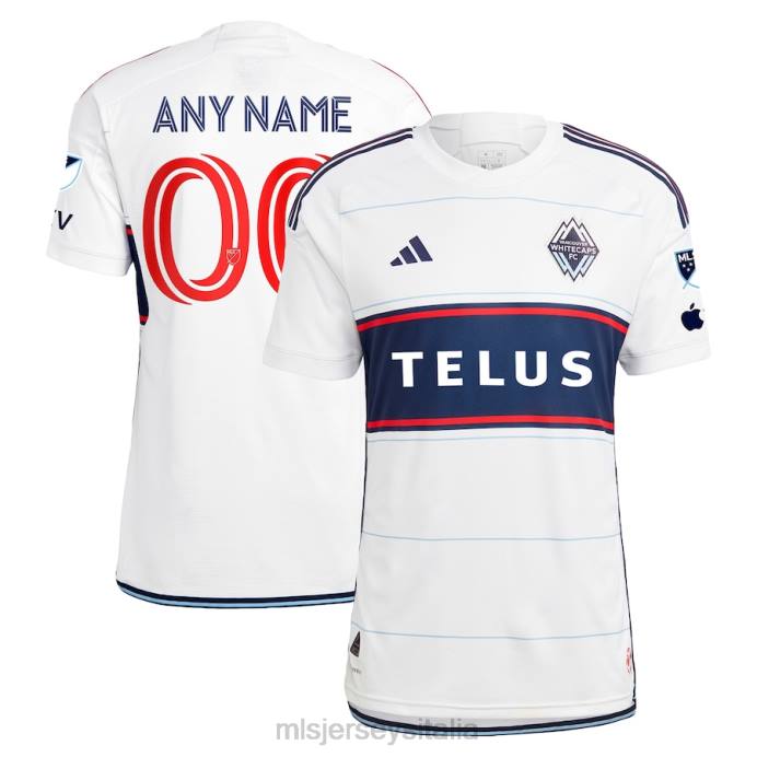 MLS Jerseys Maglia personalizzata Vancouver Whitecaps FC Adidas bianca 2023 Bloodlines autentica uomini maglia ZB4R633