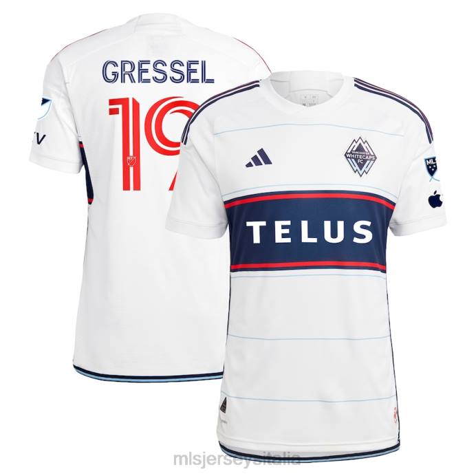 MLS Jerseys Vancouver Whitecaps FC Julian Gressel Maglia adidas bianca 2023 Bloodlines Authentic Player uomini maglia ZB4R1383