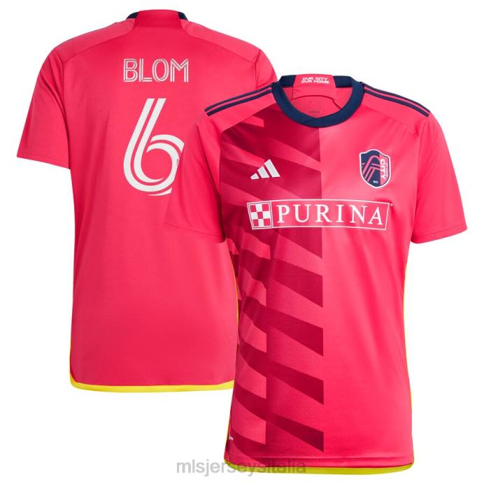 MLS Jerseys st. louis city sc njabulo blom adidas rossa 2023 maglia replica del kit spirito uomini maglia ZB4R610