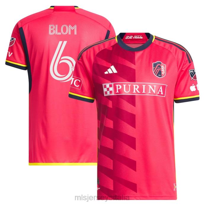 MLS Jerseys st. louis city sc njabulo blom adidas rossa 2023 the spirit kit maglia autentica uomini maglia ZB4R789