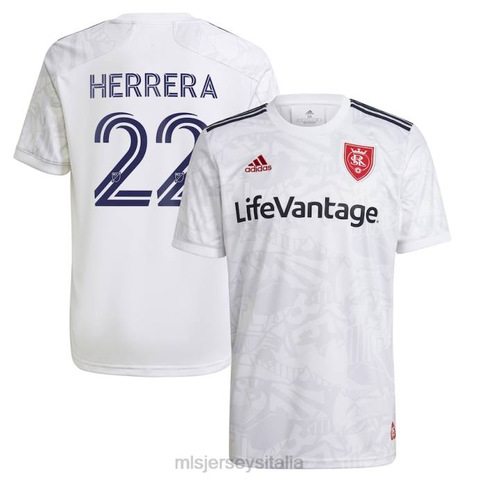 MLS Jerseys Real Salt Lake Aaron Herrera adidas bianco 2021 la maglia del giocatore replica secondaria del tifoso uomini maglia ZB4R1416