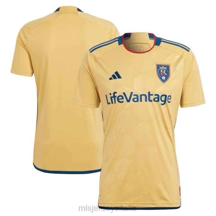 MLS Jerseys Maglia replica Real Salt Lake Adidas Gold 2023 The Beehive State Kit uomini maglia ZB4R138