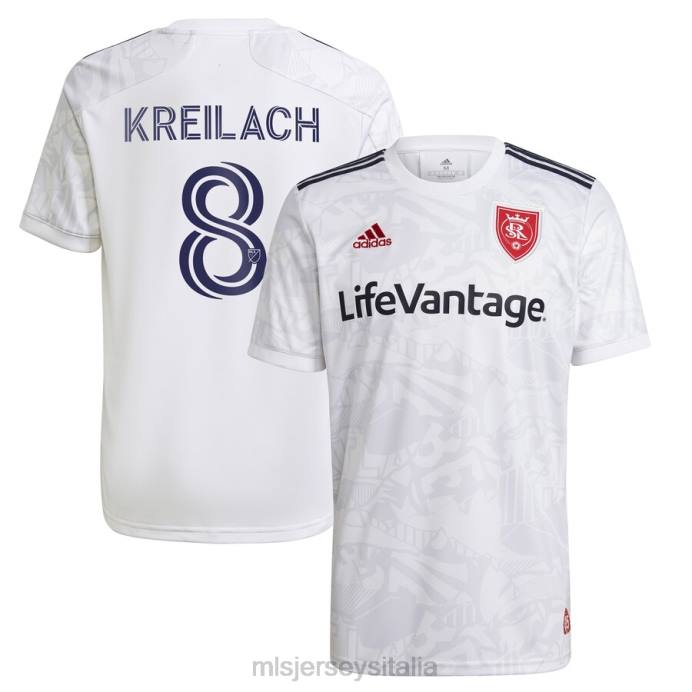MLS Jerseys Real Salt Lake Damir Kreilach adidas bianco 2021 la maglia del giocatore replica secondaria del tifoso uomini maglia ZB4R1452